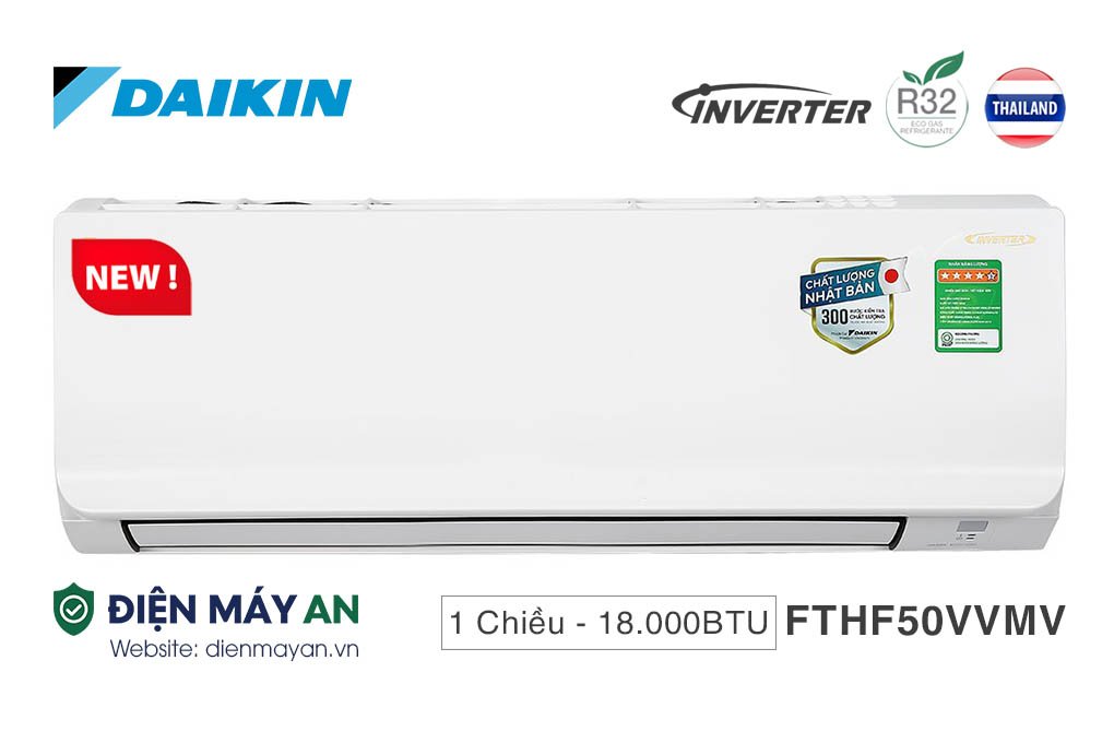 Điều Hòa Daikin Inverter 18000 BTU 2 Chiều FTHF50VVMV