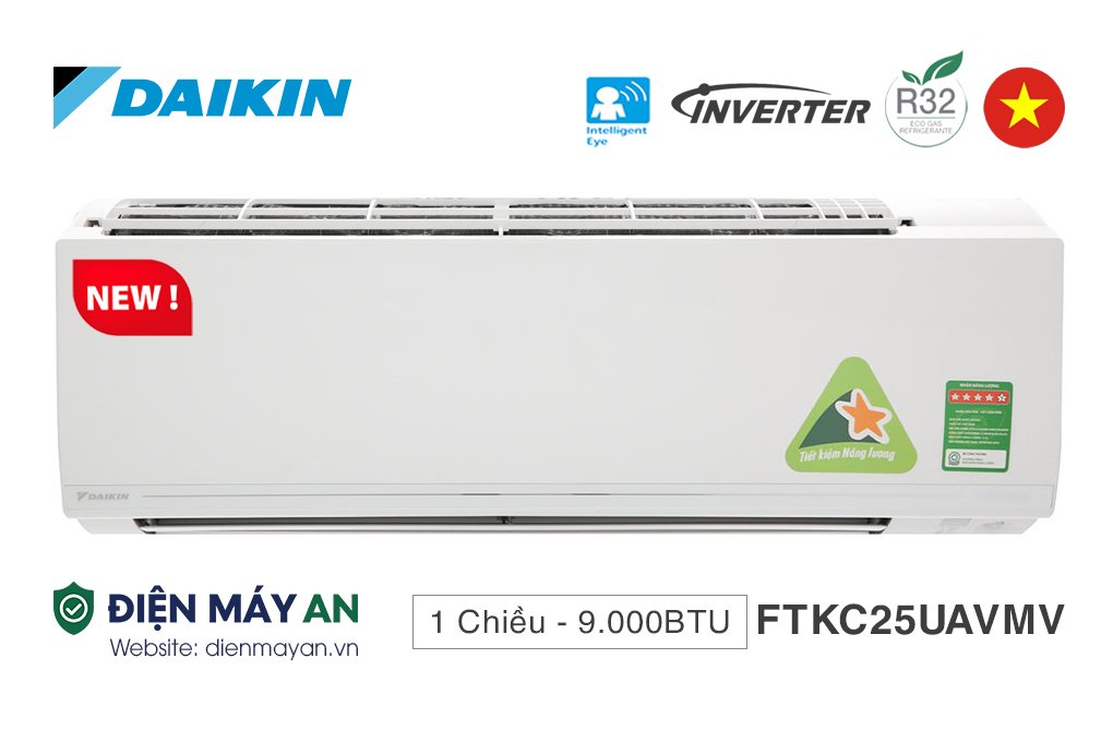 Điều hòa Daikin Inverter 9000 BTU 1 chiều FTKC25UAVMV