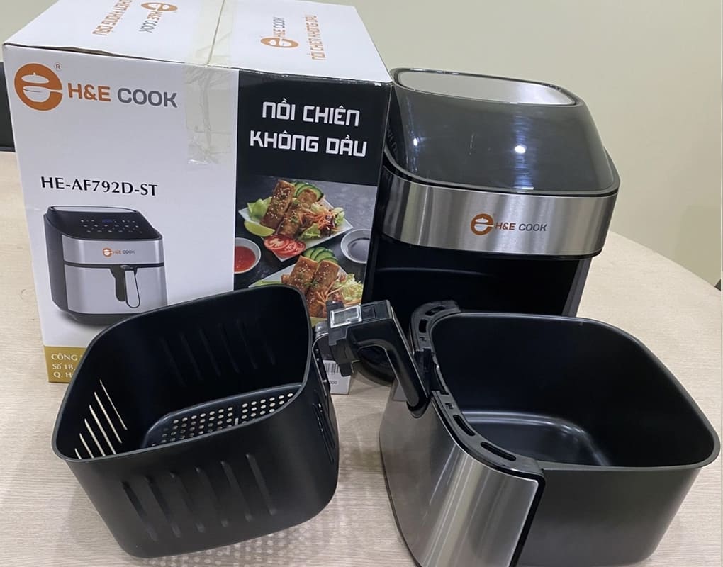 Nồi chiên không dầu H&amp;E Cook HE-AF792M-ST