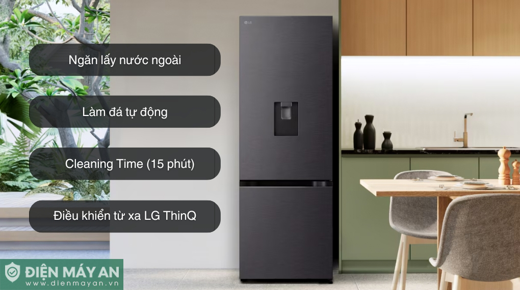 Tủ lạnh LG Inverter 335 lít LBB33BLGA