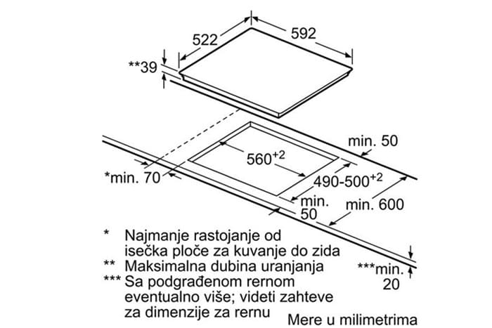 Bếp từ 3 vùng nấu âm Bosch Serie 8 PID651DC5E
