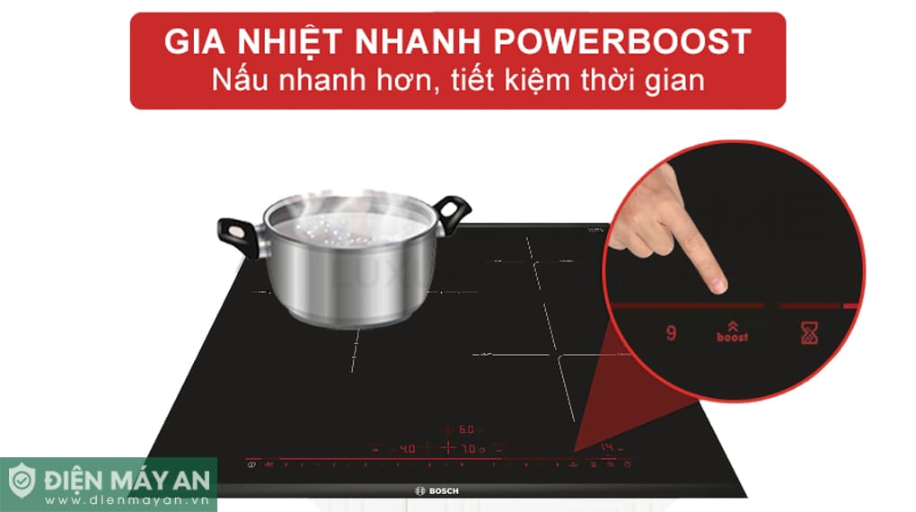 Bếp từ 3 vùng nấu âm Bosch Serie 8 PID775DC1E