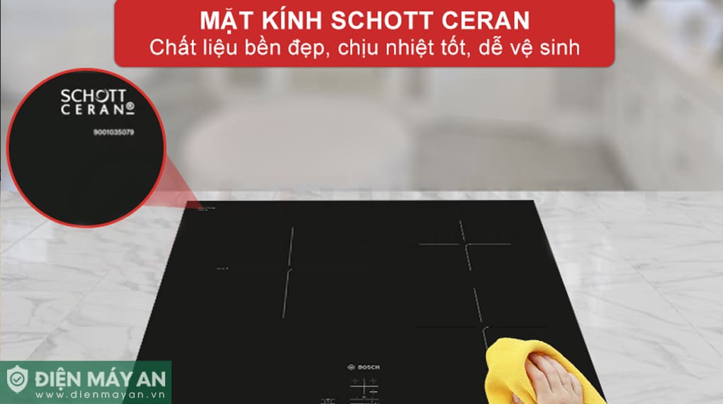 Bếp từ 3 vùng nấu âm Bosch Serie 2 PUC61KAA5E