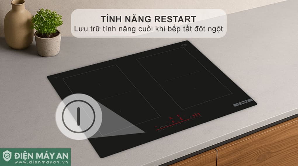 Bếp từ 4 vùng nấu âm Bosch Serie 6 PVQ61RHB1E