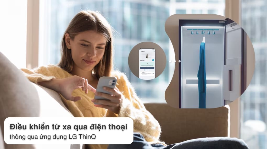 Tủ chăm sóc quần áo thông minh LG Styler Inverter 5 móc SC5GMR80H