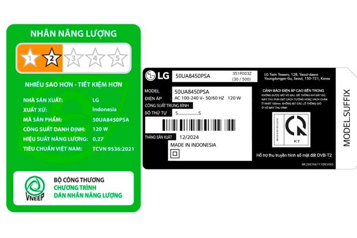 Smart Tivi LG AI 4K 50 inch 50UA8450PSA