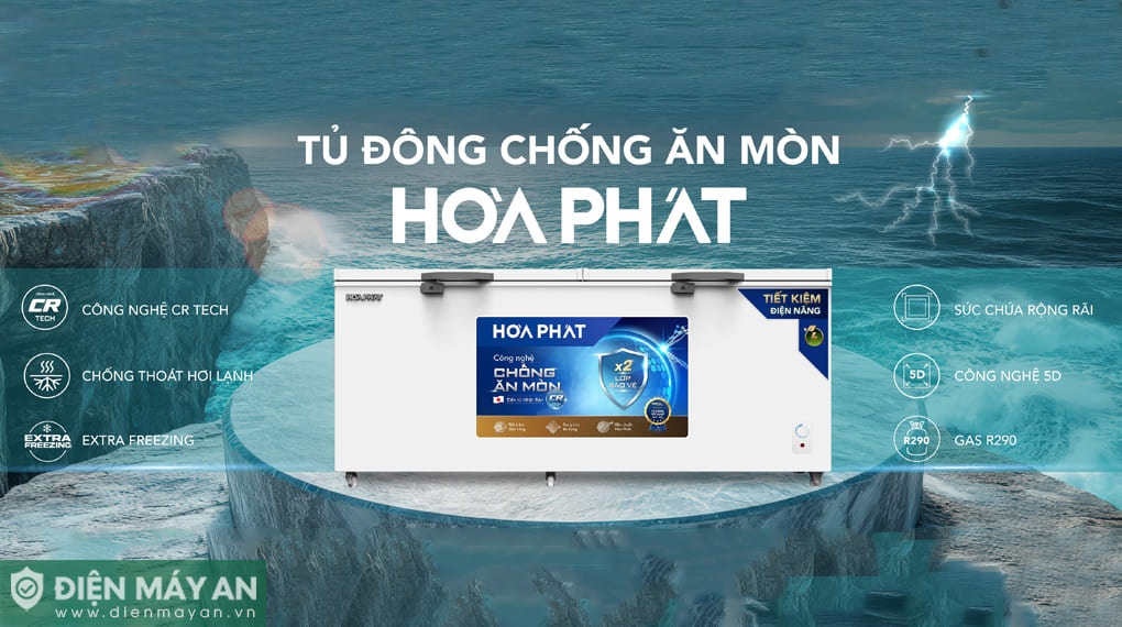 Tủ đông chống ăn mòn Hòa Phát 783 lít HPF AD6783.CR