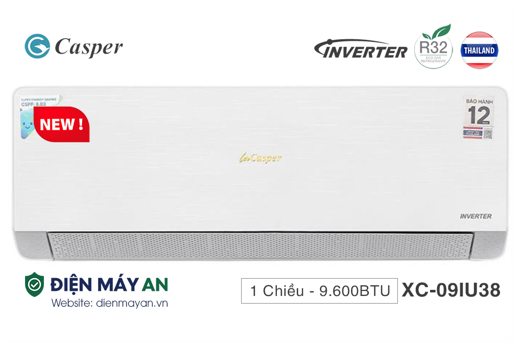 Điều Hòa LaCasper Inverter 9000 BTU 1 Chiều XC-09IU38 - Mẫu 2025