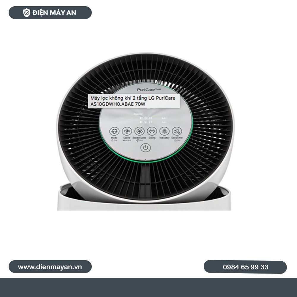 Máy Lọc Không Khí 2 Tầng LG PuriCare AS10GDWH0.ABAE 70W, Hàng Chính Hãng, Giá Tốt