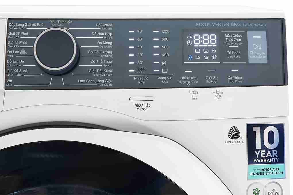 Máy Giặt Electrolux UltimateCare 500 Inverter 10 Kg EWF1024P5WB