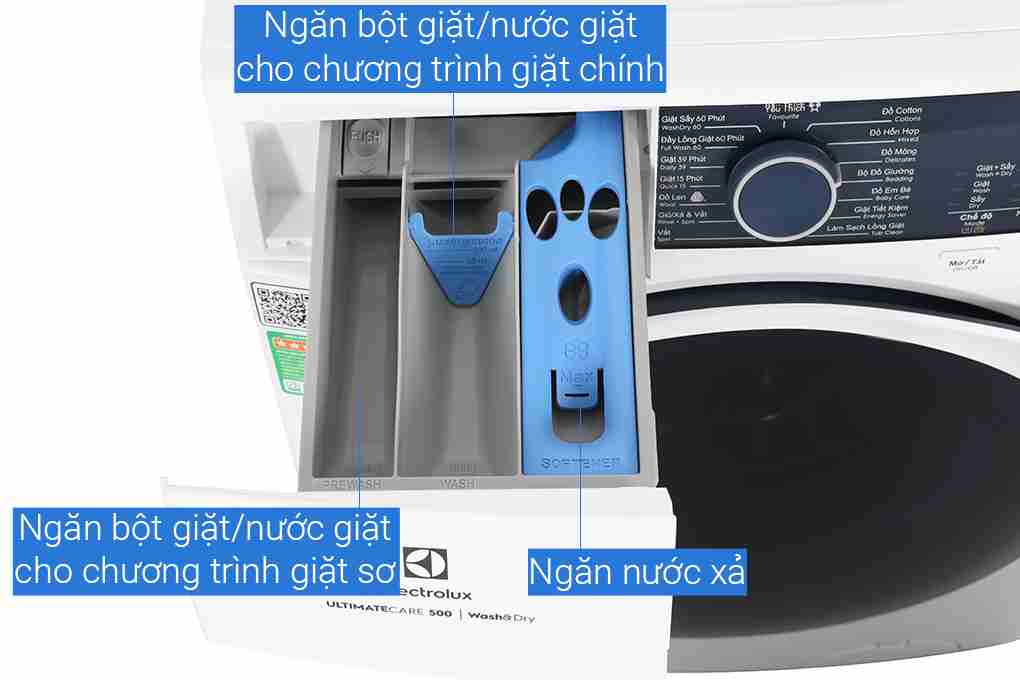 Máy Giặt Sấy Electrolux Inverter 10 Kg Sấy 7 Kg EWW1024P5WB