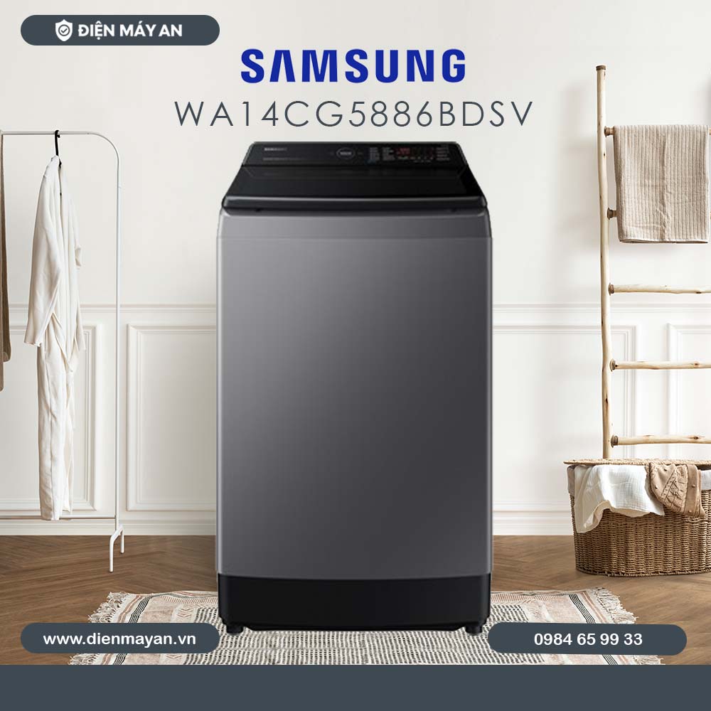 Máy Giặt Samsung Inverter 14kg WA14CG5886BDSV, Giá Tốt, Có Trả Góp