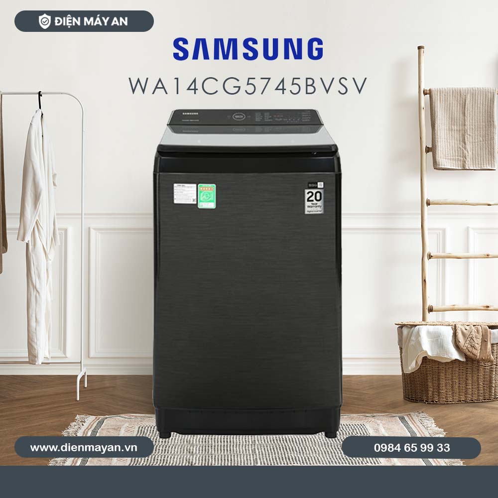 Máy Giặt Samsung Inverter 14 Kg WA14CG5745BVSV, Giá Tốt, Có Trả Góp
