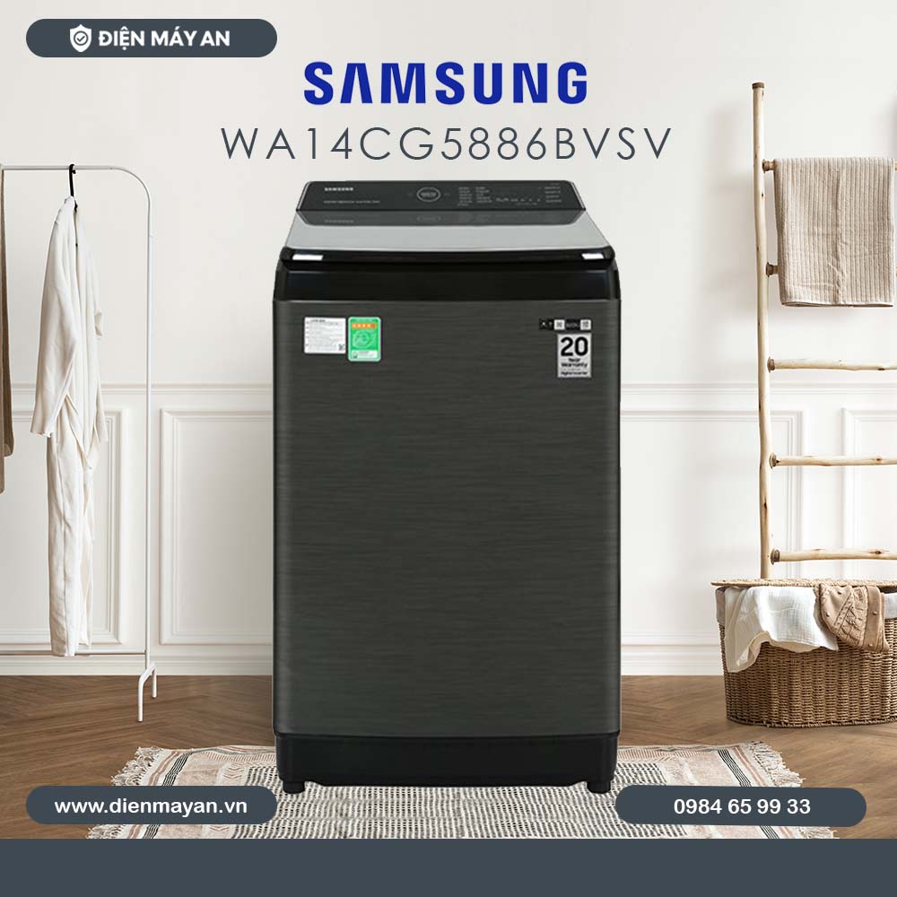 Máy Giặt Samsung Inverter 14 Kg WA14CG5886BVSV, Giá Tốt, Có Trả Góp