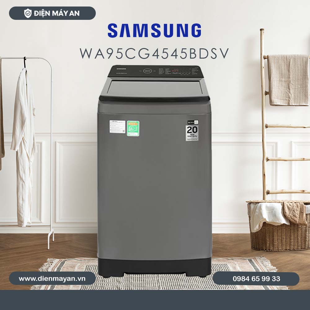 Máy Giặt Samsung Inverter 9.5 Kg WA95CG4545BDSV, Giá Tốt, Có Trả Góp