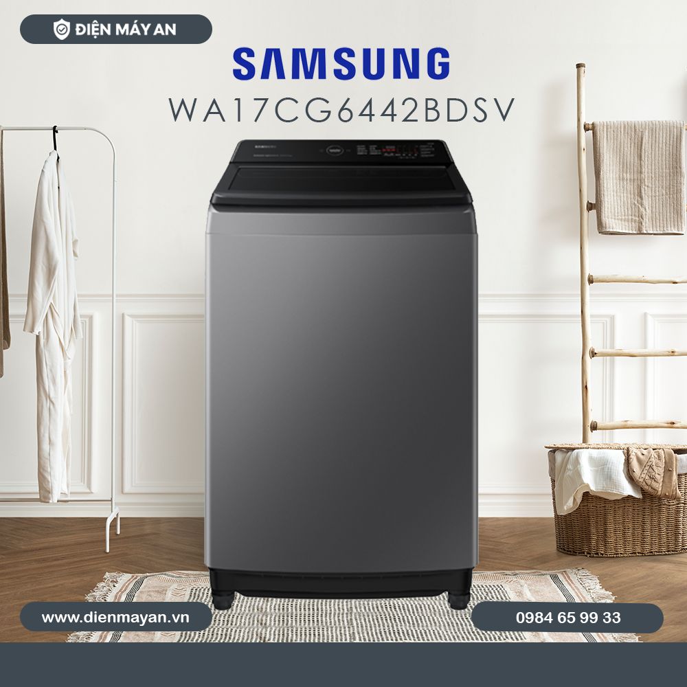 Máy Giặt Samsung Ecobubble Inverter 17 Kg WA17CG6442BDSV, Mới 2024