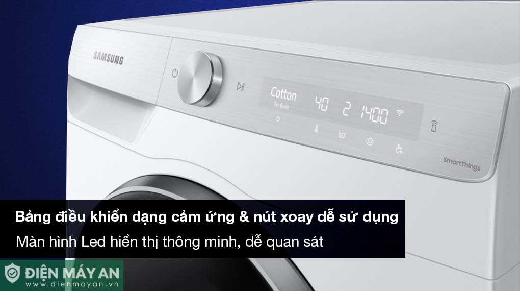 Máy Giặt Samsung AI Ecobubble Inverter 12 Kg WW12CGP44DSHSV, Giá Tốt, Có Trả Góp