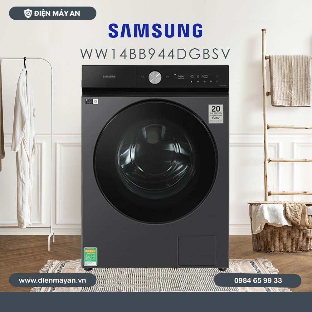 Máy Giặt Samsung Bespoke AI Inverter 14 Kg WW14BB944DGBSV, Mới 2024
