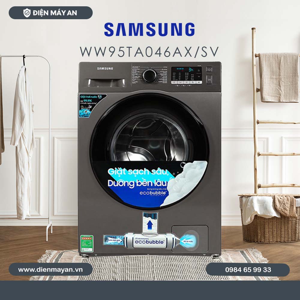 Máy Giặt Samsung Inverter 9.5 Kg WW95TA046AX/SV, Giá Tốt, Có Trả Góp