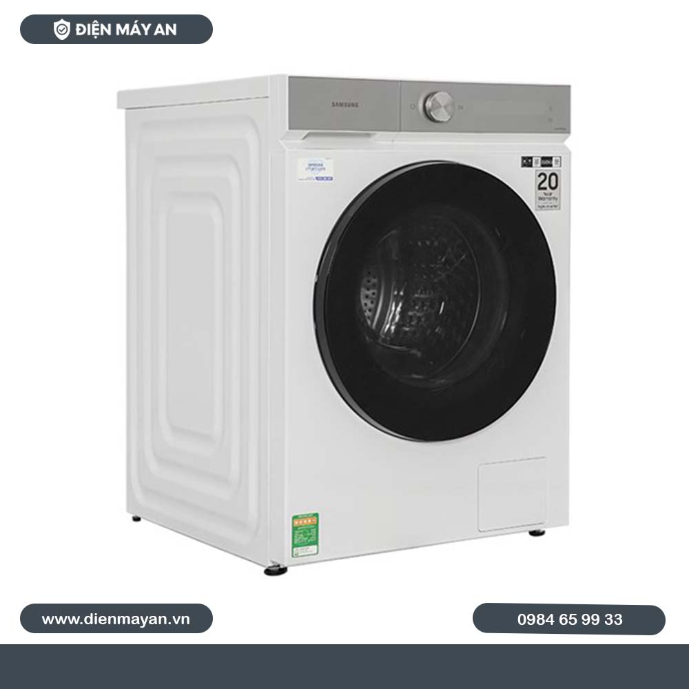Máy Giặt Sấy Samsung Bespoke AI Inverter Giặt 12 Kg - Sấy 8 Kg WD12BB944DGHSV, Giá Tốt