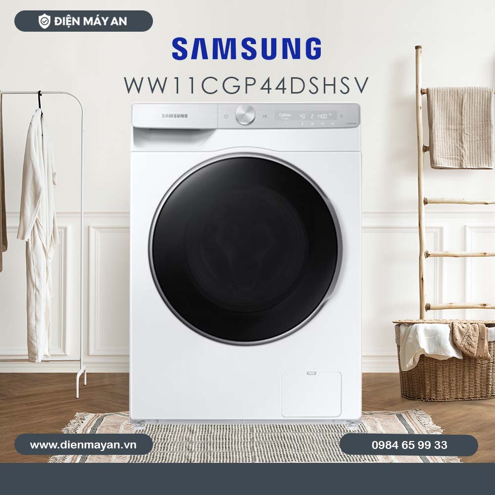Máy Giặt Samsung AI EcoBubble Inverter 11 Kg WW11CGP44DSHSV, Giá Tốt, Có Trả Góp