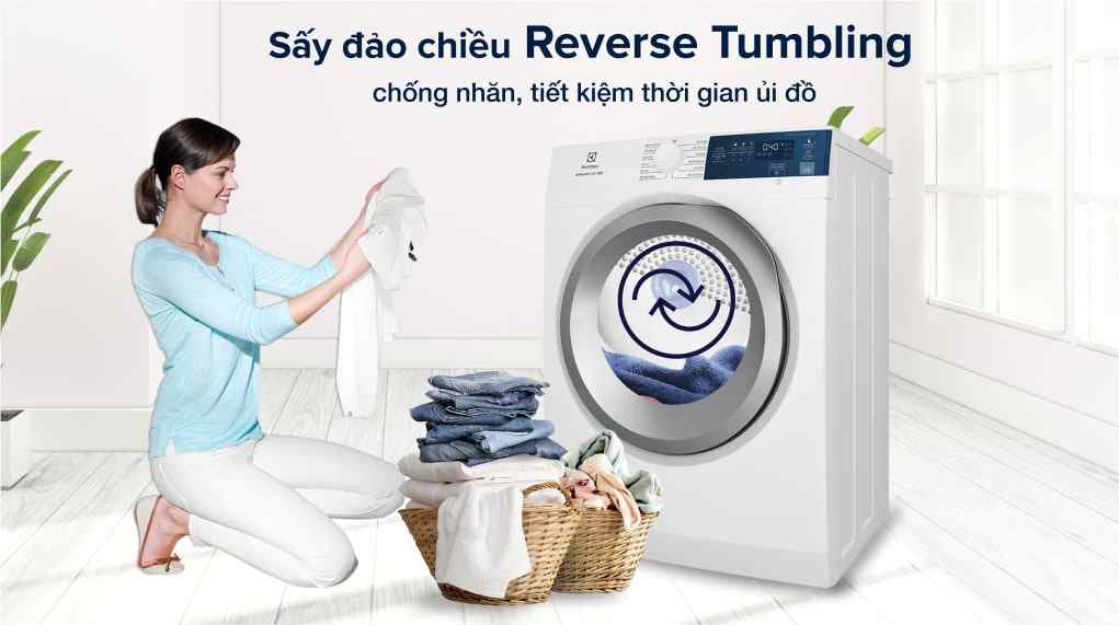 Máy Sấy Thông Hơi Electrolux UltimateCare 8.5 Kg EDS854J3WB