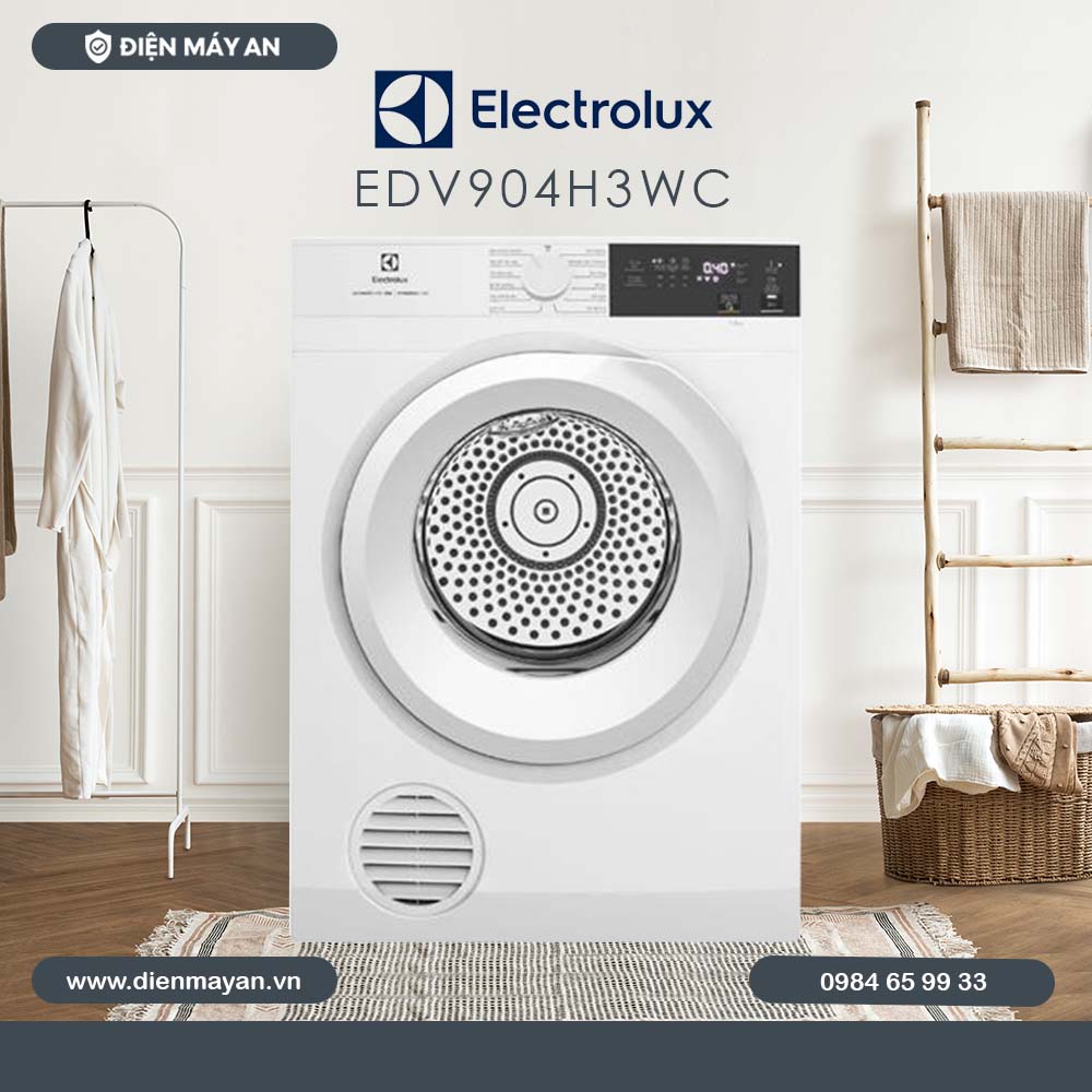 Máy Sấy Thông Hơi Electrolux UltimateCare 9 Kg EDV904H3WC - Giá Tốt