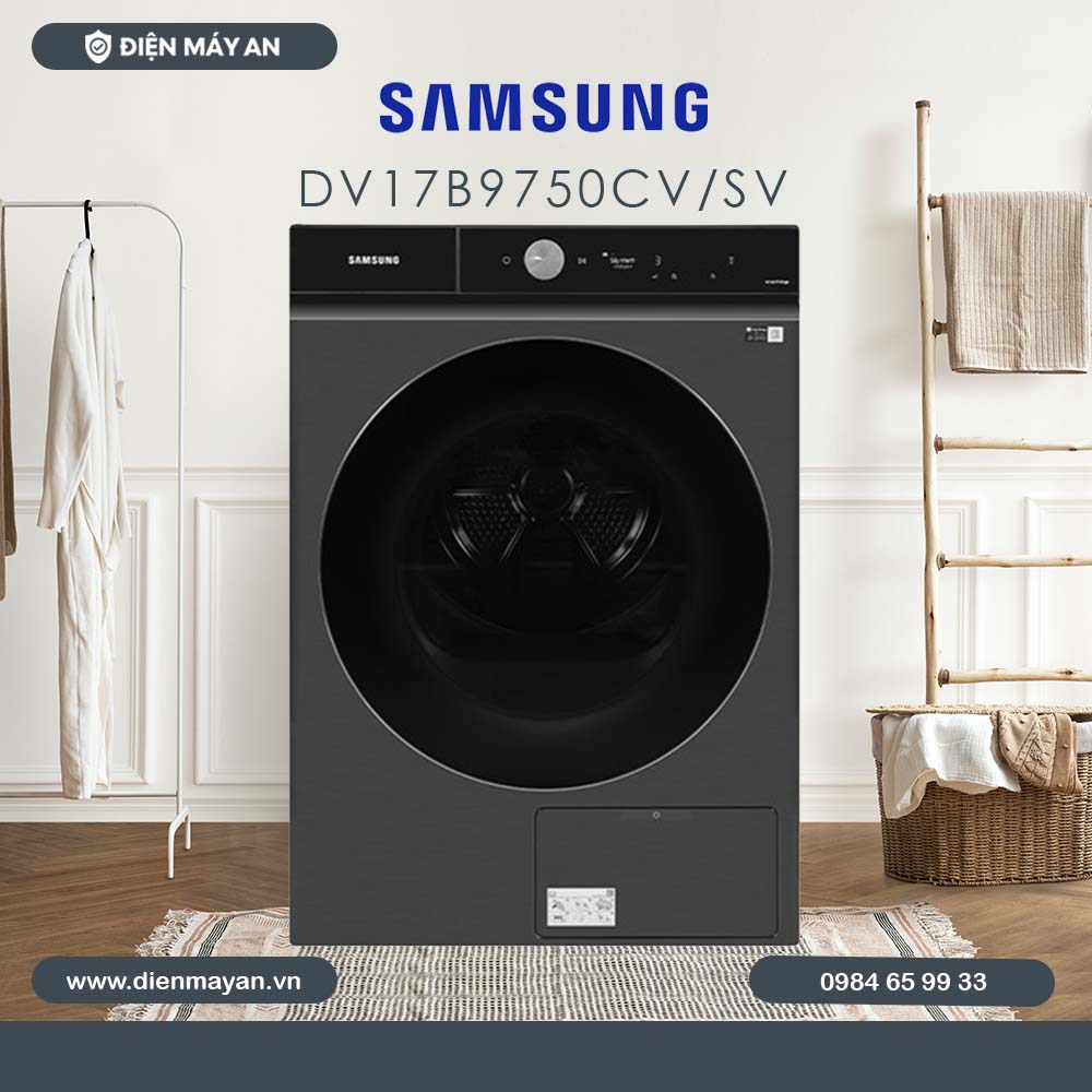 Máy Sấy Bơm Nhiệt Samsung Bespoke AI 17 Kg DV17B9750CV/SV, Giá Tốt, Có Trả Góp