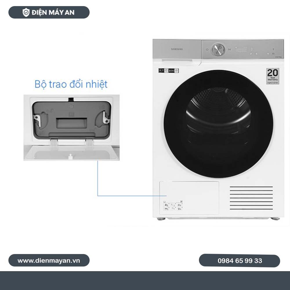 Máy Sấy Bơm Nhiệt Samsung Bespoke AI 9 Kg DV90BB9440GH/SV, Giá Tốt, Có Trả Góp