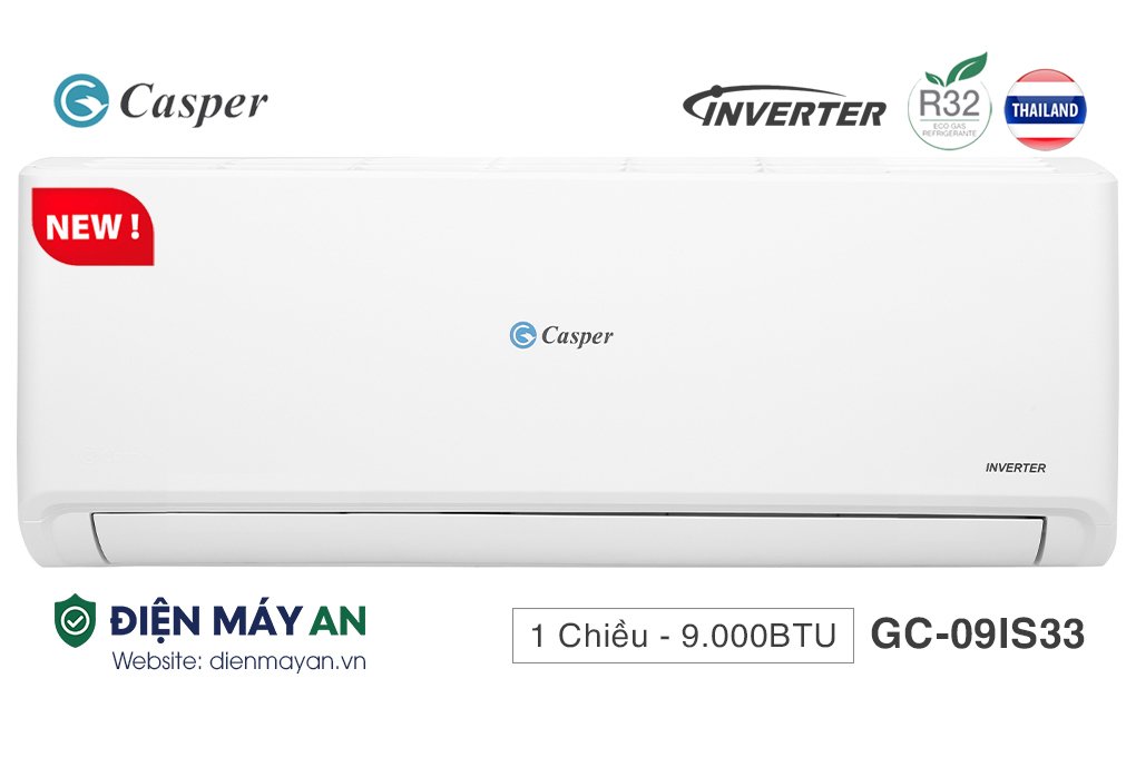 Điều Hòa Casper Inverter 9000 BTU 1 Chiều GC-09IS33 Giá Tốt
