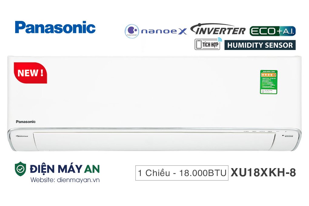 Điều Hòa Panasonic 18000BTU 1 Chiều Inverter Cao Cấp XU18XKH-8
