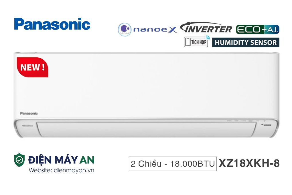 Điều Hòa Panasonic 18000BTU 2 Chiều Inverter Cao Cấp XZ18XKH-8