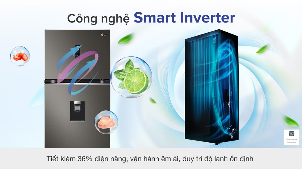 Tủ Lạnh LG Inverter 374 Lít GN-D372BLA