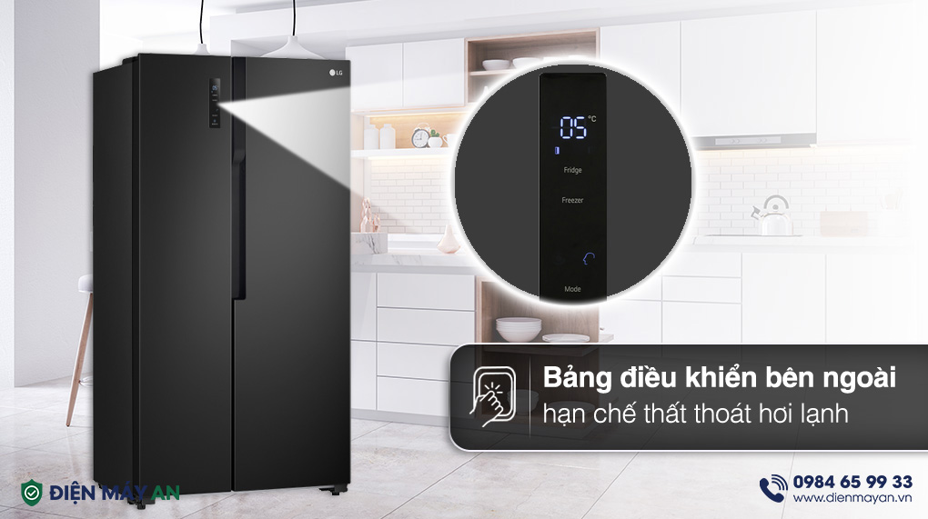 Tủ Lạnh LG Inverter 519 Lít Side By Side GR-B256BL