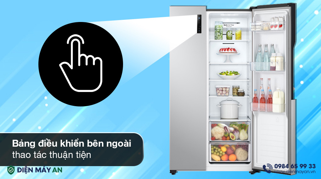 Tủ Lạnh LG Inverter 519 Lít Side By Side GR-B256JDS