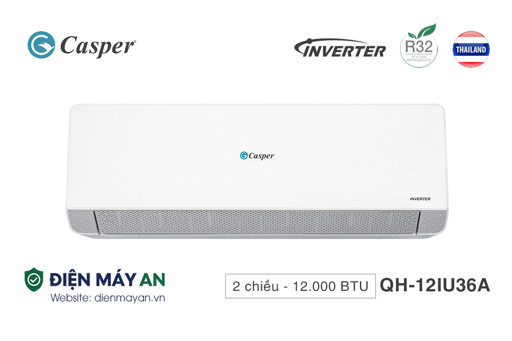 Điều Hòa Casper Inverter 12000 BTU 2 Chiều QH-12IU36A - Mẫu 2025