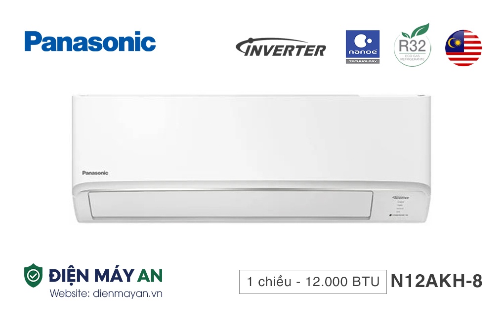 Điều Hòa Panasonic 12000 BTU 1 Chiều CU/CS-N12AKH-8 - Mẫu Mới 2025