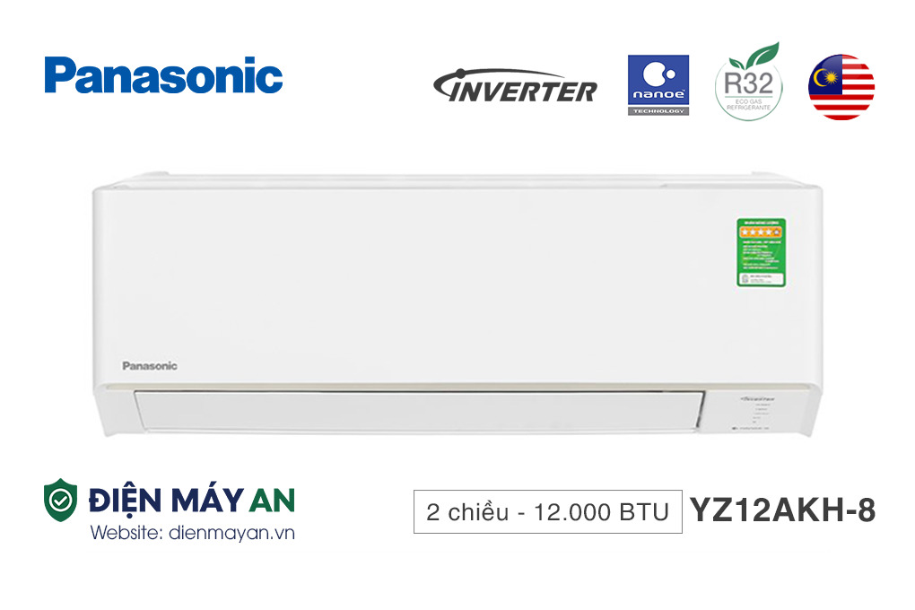 Điều Hoà Panasonic Inverter 12000 BTU 2 Chiều CU/CS-YZ12AKH-8