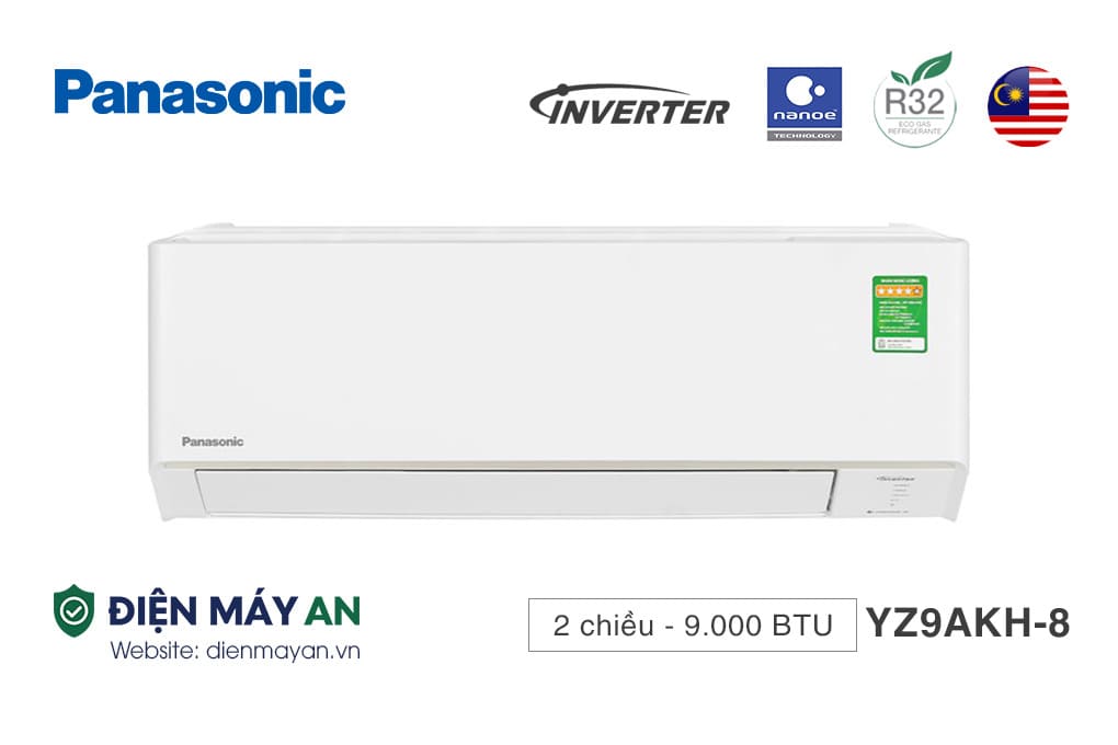 Điều Hoà Panasonic Inverter 9000 BTU 2 Chiều CU/CS-YZ9AKH-8