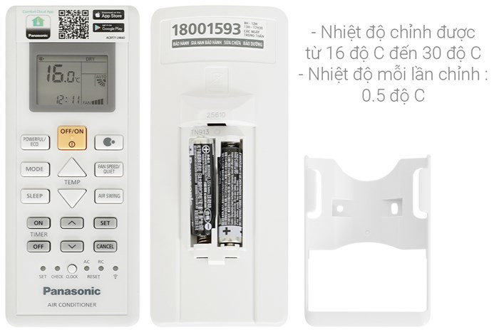 Điều Hoà Panasonic Inverter 12000 BTU 2 Chiều CU/CS-YZ12AKH-8