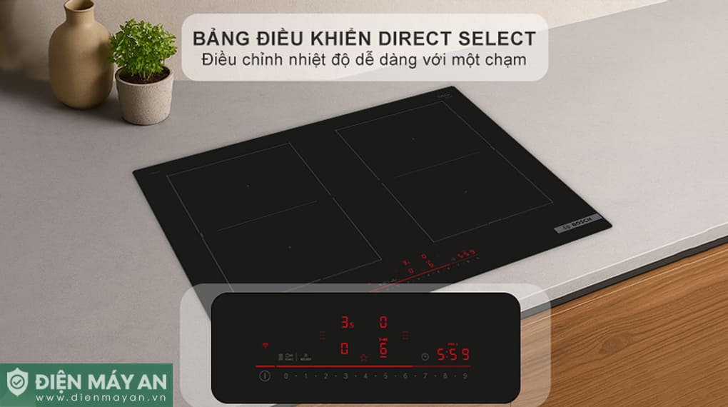 Bếp từ 4 vùng nấu âm Bosch Serie 6 PVQ61RHB1E