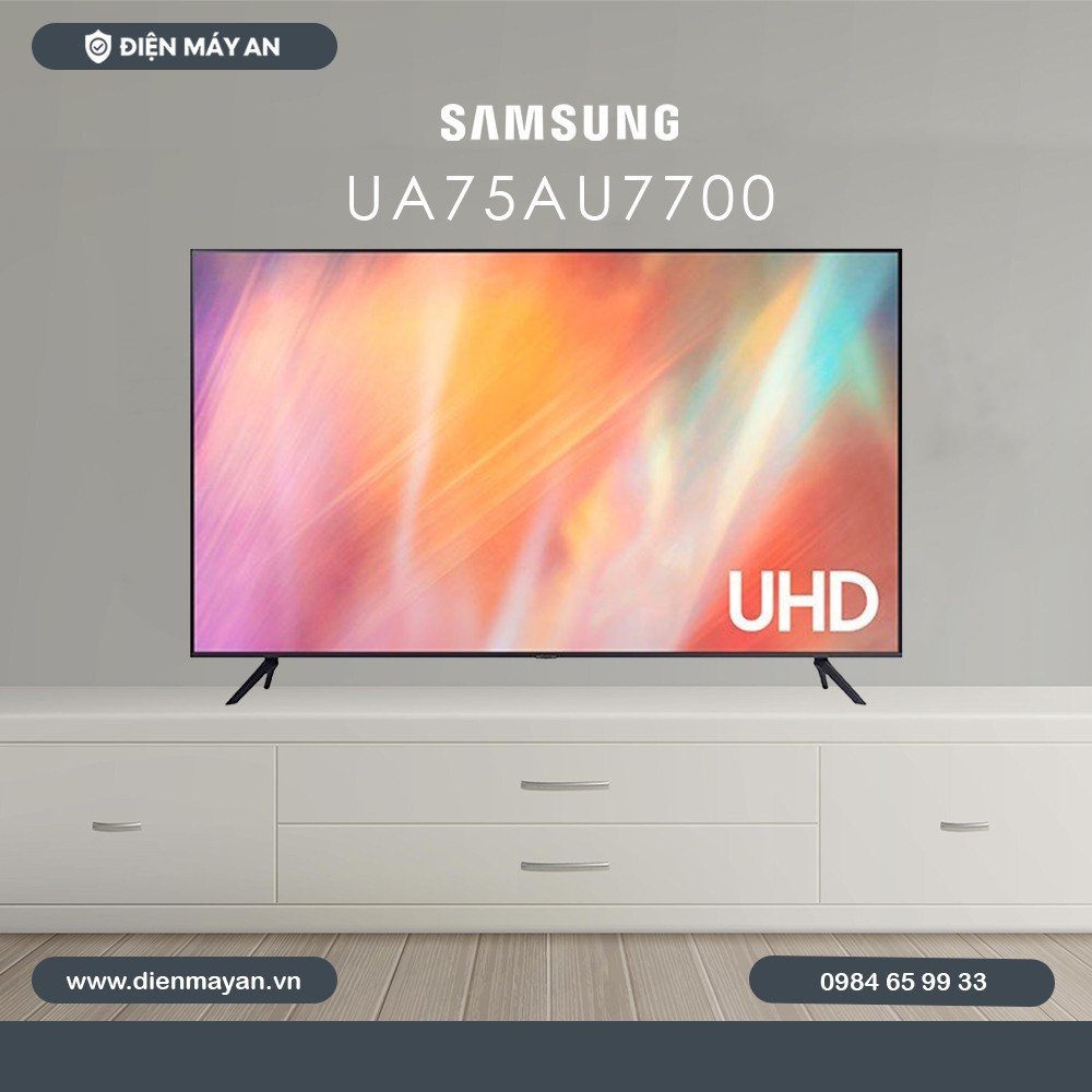 Smart Tivi Samsung 4K 75 Inch UA75AU7700 Giá Tốt
