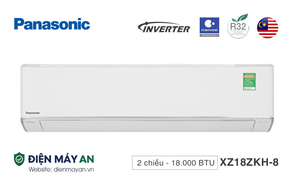 Điều Hoà Panasonic Inverter 18000 BTU 2 Chiều CU/CS-XZ18ZKH-8