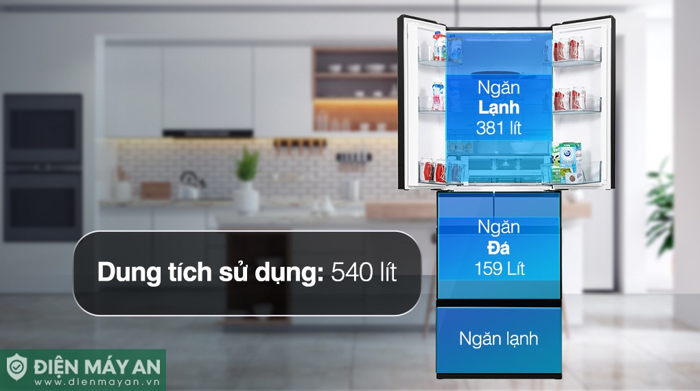 Tủ Lạnh Hitachi Inverter 540 Lít Multidoor R-HW540RV XK