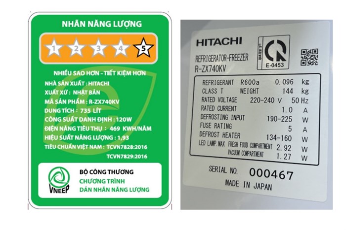 Tủ Lạnh Hitachi Inverter 735 Lít Multidoor R-ZX740KV X