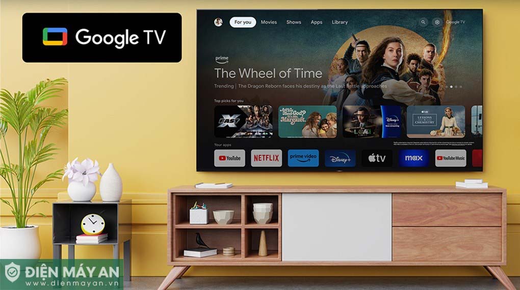 Tivi Sony K-55XR80 áp dụng hệ điều hành Google TV với giao diện thân thiện, nổi bật