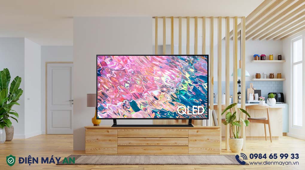 Smart Tivi QLED Samsung 4K 50 inch QA50Q60D như một tác phẩm nghệ thuật phong cách tô điểm cho không gian ngôi nhà