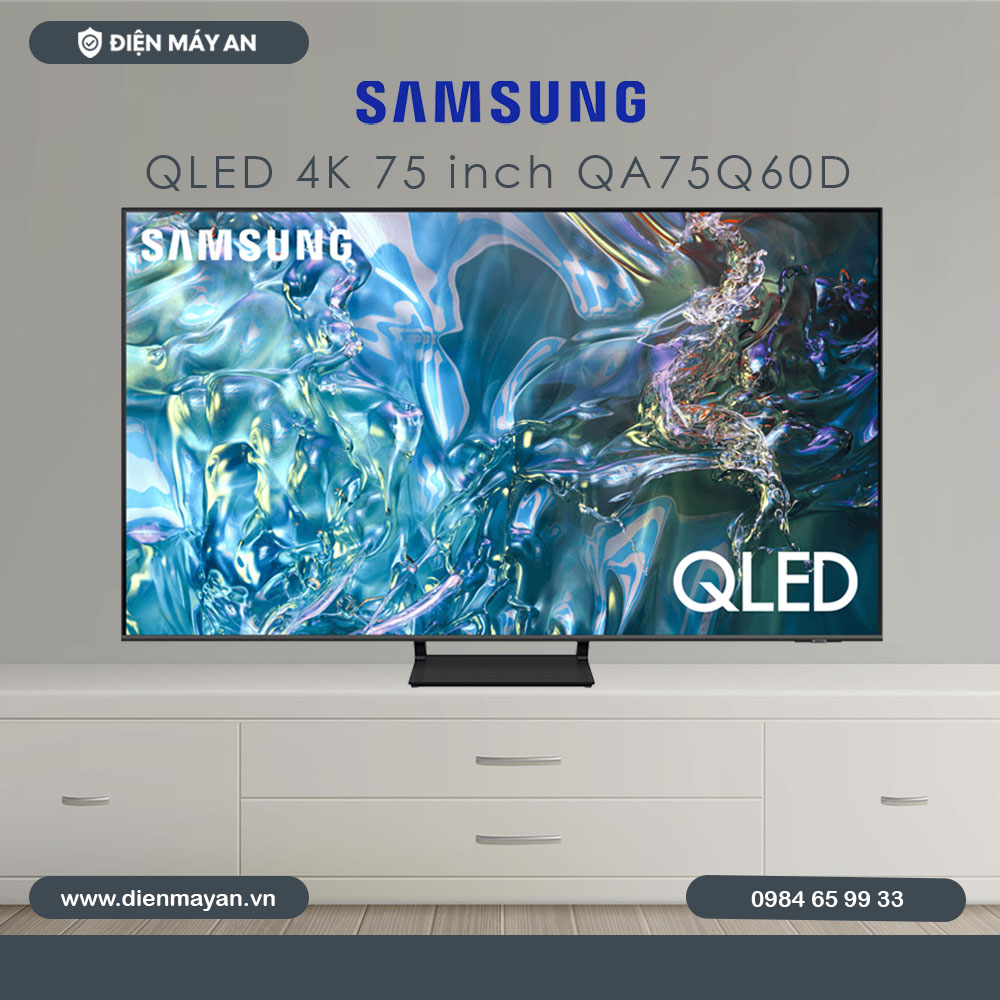 Smart Tivi QLED Samsung 4K 75 inch QA75Q60D - Mới 2024