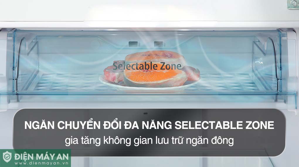 Ngăn chuyển đổi đa năng được tích hợp trên mẫu tủ lạnh R-FVX480PGV9 MIR 