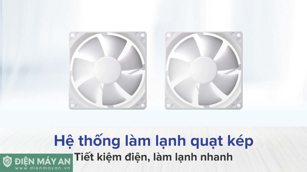 Hệ thống làm lạnh quạt kép được cải tiến giúp R-FVY510PGV0 GBK làm lạnh mạnh mẽ